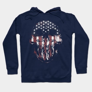 Painted American Flag Skull Hoodie